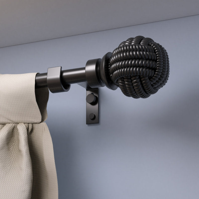 Wool Ball Design Adjustable Single Curtain Rod (3) by ACROMA