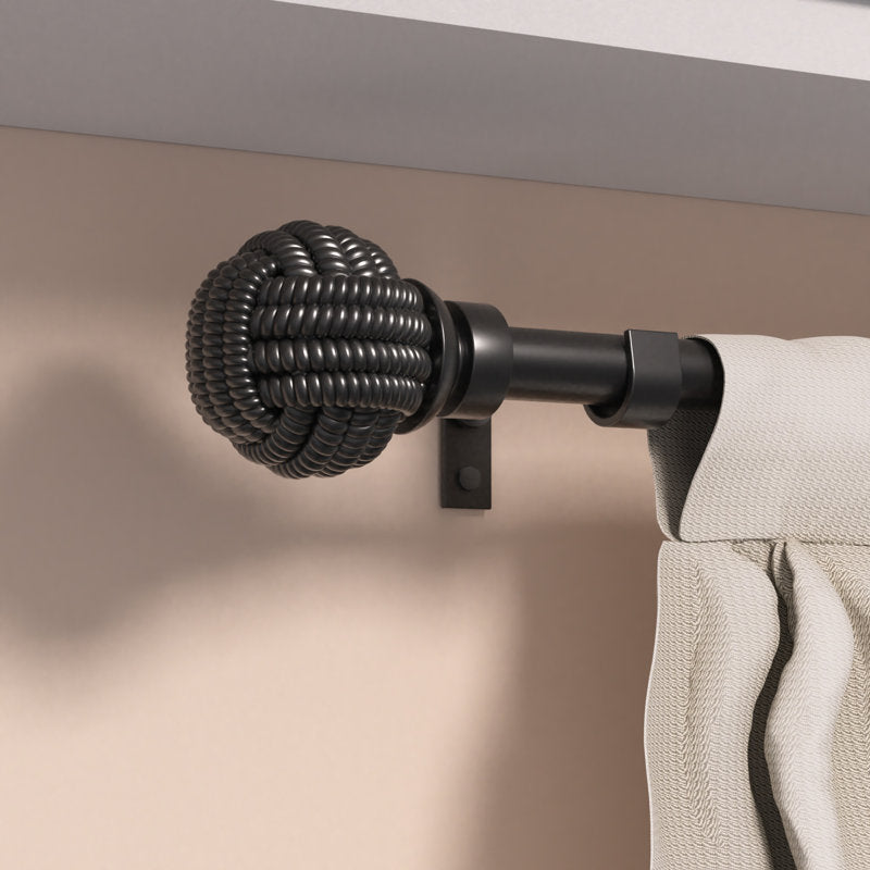 Wool Ball Design Adjustable Single Curtain Rod (8) by ACROMA