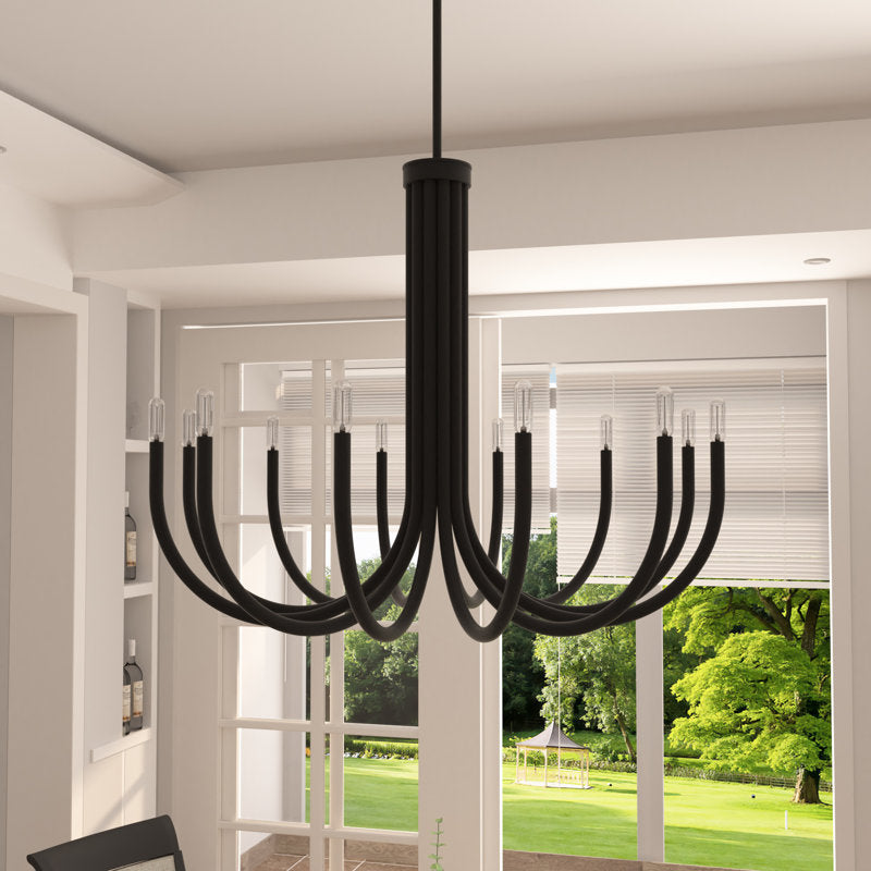 12 light modern industrial chandelier (31) by ACROMA