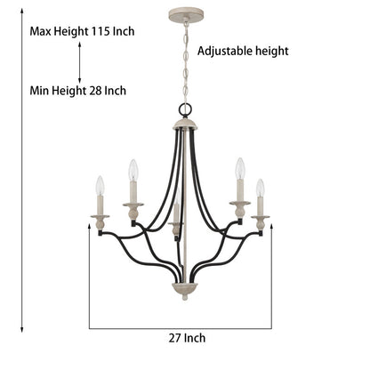 5 light classic traditional candle chandelier (8) by ACROMA
