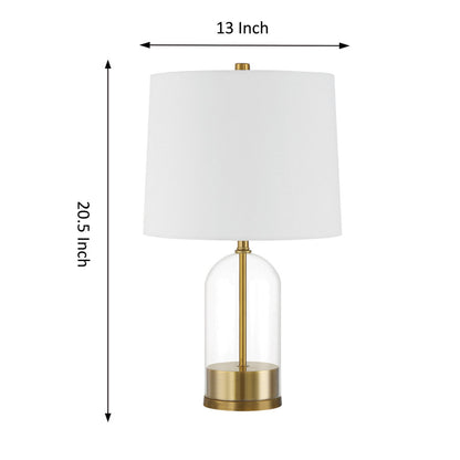 1-Light Glass Gold Table Lamp (Set of 2)