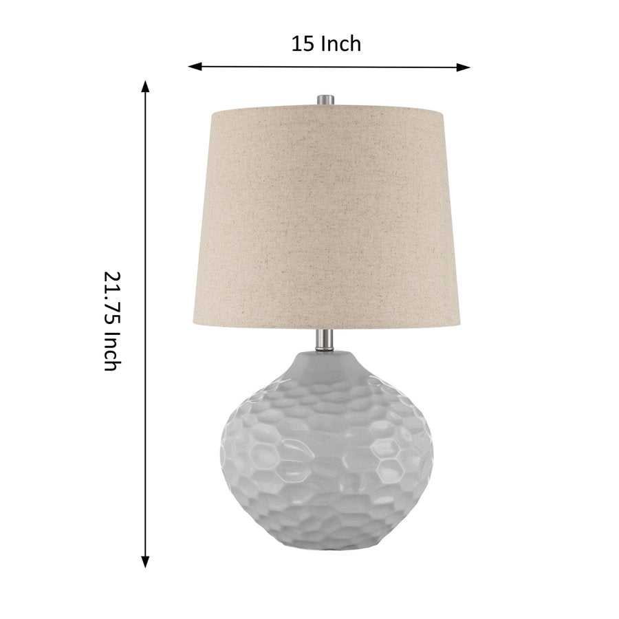 1-Light Gray Table Lamp (Set of 2)
