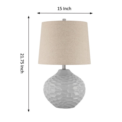 1-Light Gray Table Lamp (Set of 2)