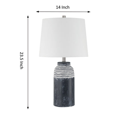 1-Light Dark Blue Table Lamp (Set of 2)