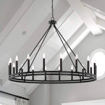 18 light candle style wagon wheel chandelier (1) by ACROMA