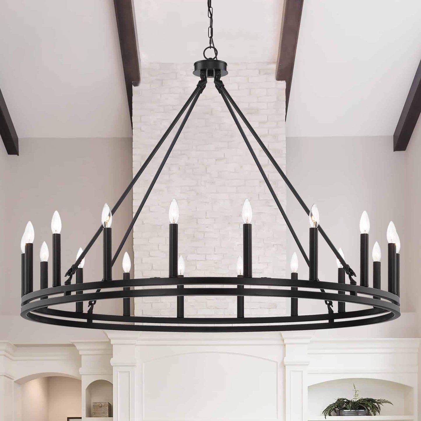 18 light candle style wagon wheel chandelier (5) by ACROMA