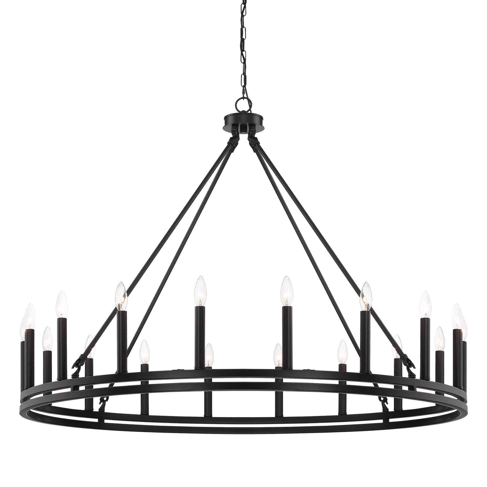 18 light candle style wagon wheel chandelier (12) by ACROMA