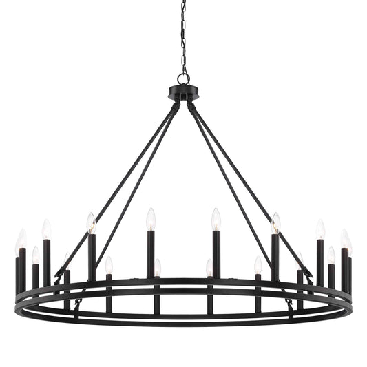 18 light candle style wagon wheel chandelier (12) by ACROMA