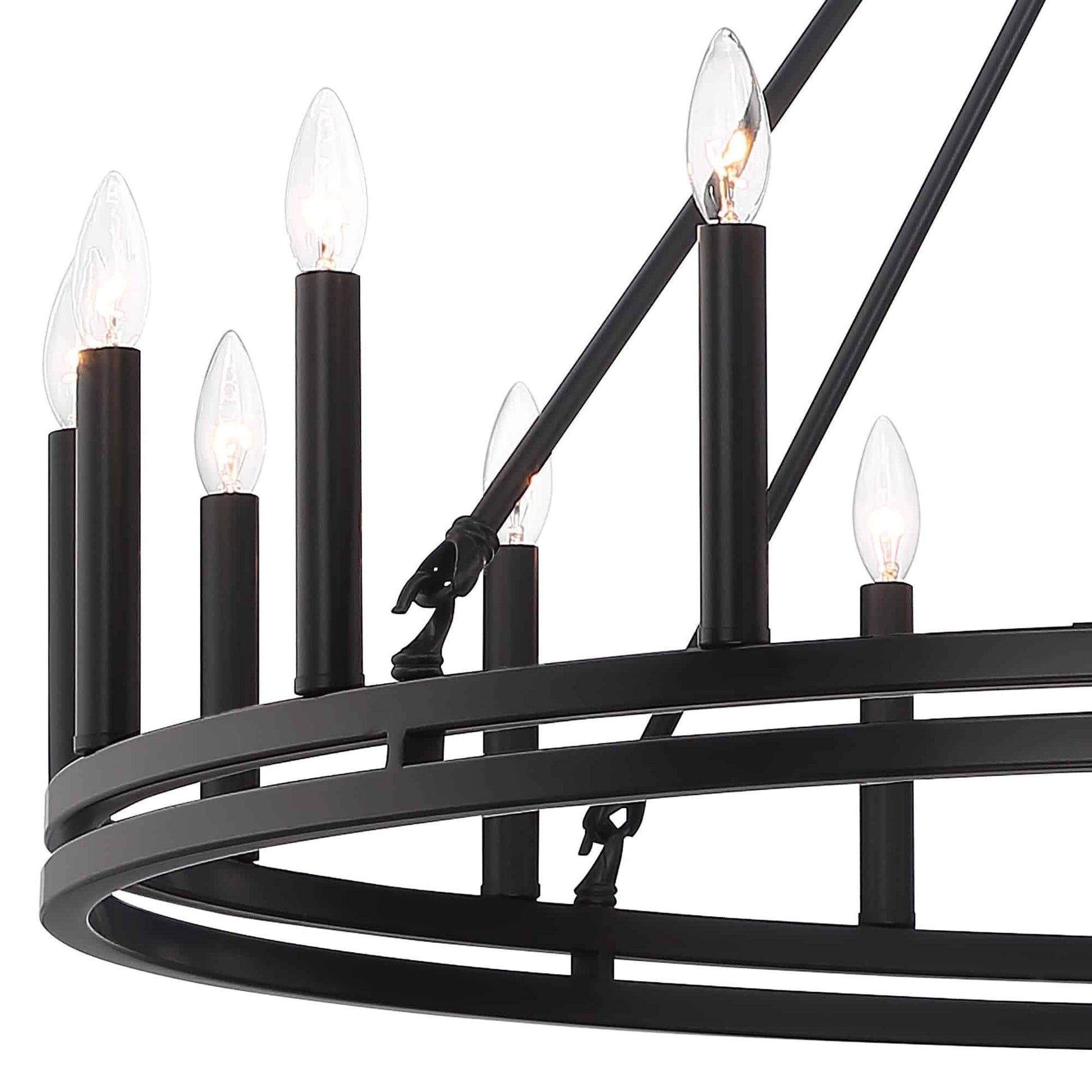 18 light candle style wagon wheel chandelier (16) by ACROMA