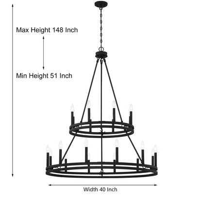 20 light candle style wagon wheel tiered chandelier (11) by ACROMA