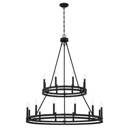 20 light candle style wagon wheel tiered chandelier (9) by ACROMA