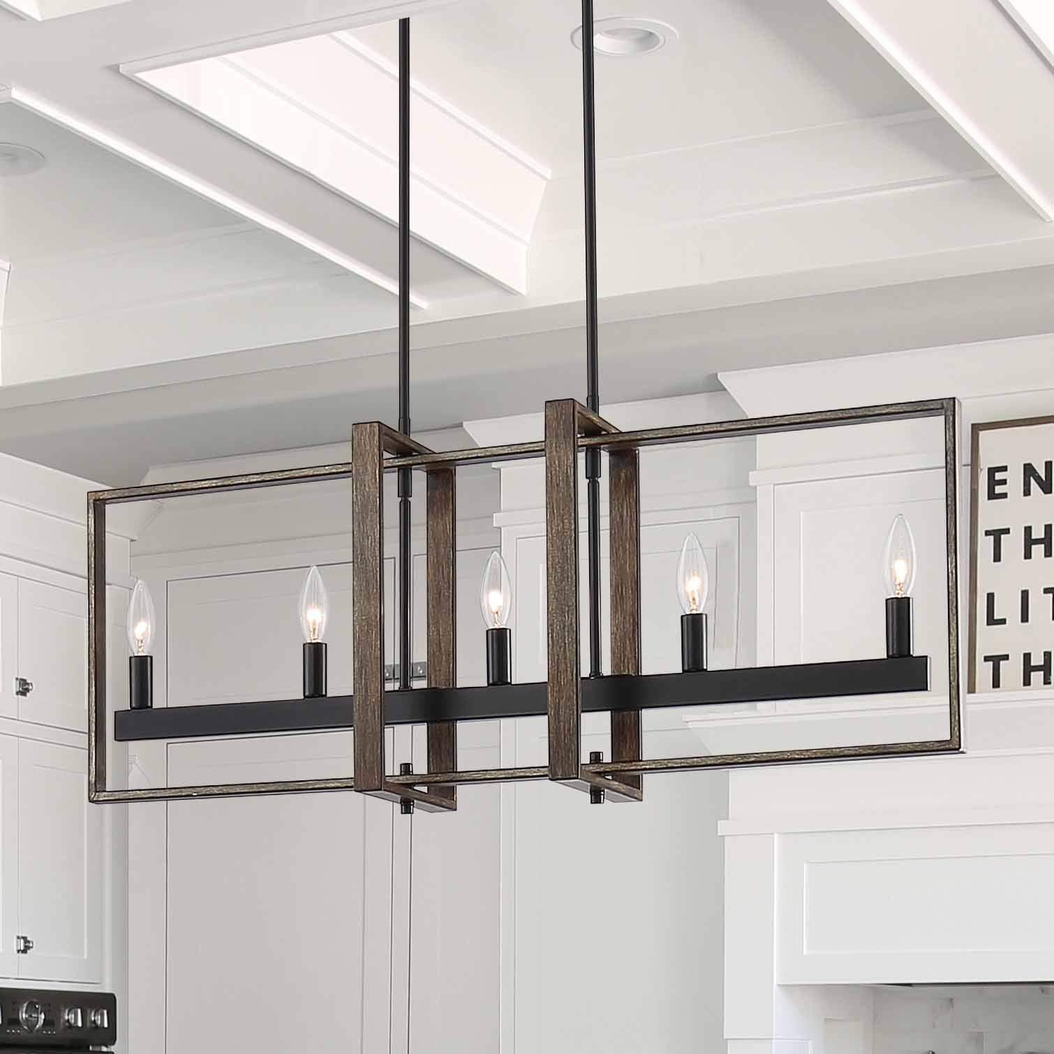 5 light kitchen island rectangle chandelier (1) by ACROMA