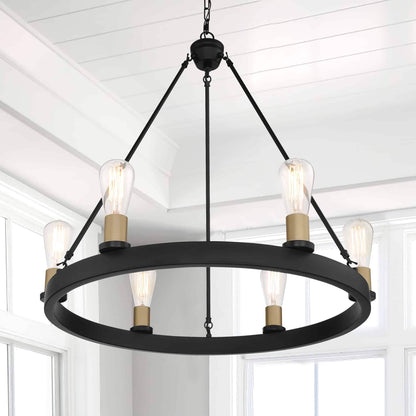 6 light wagon wheel chandelier (16) by ACROMA