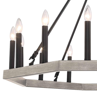 16 light candle style wagon wheel chandelier 1 (5) by ACROMA