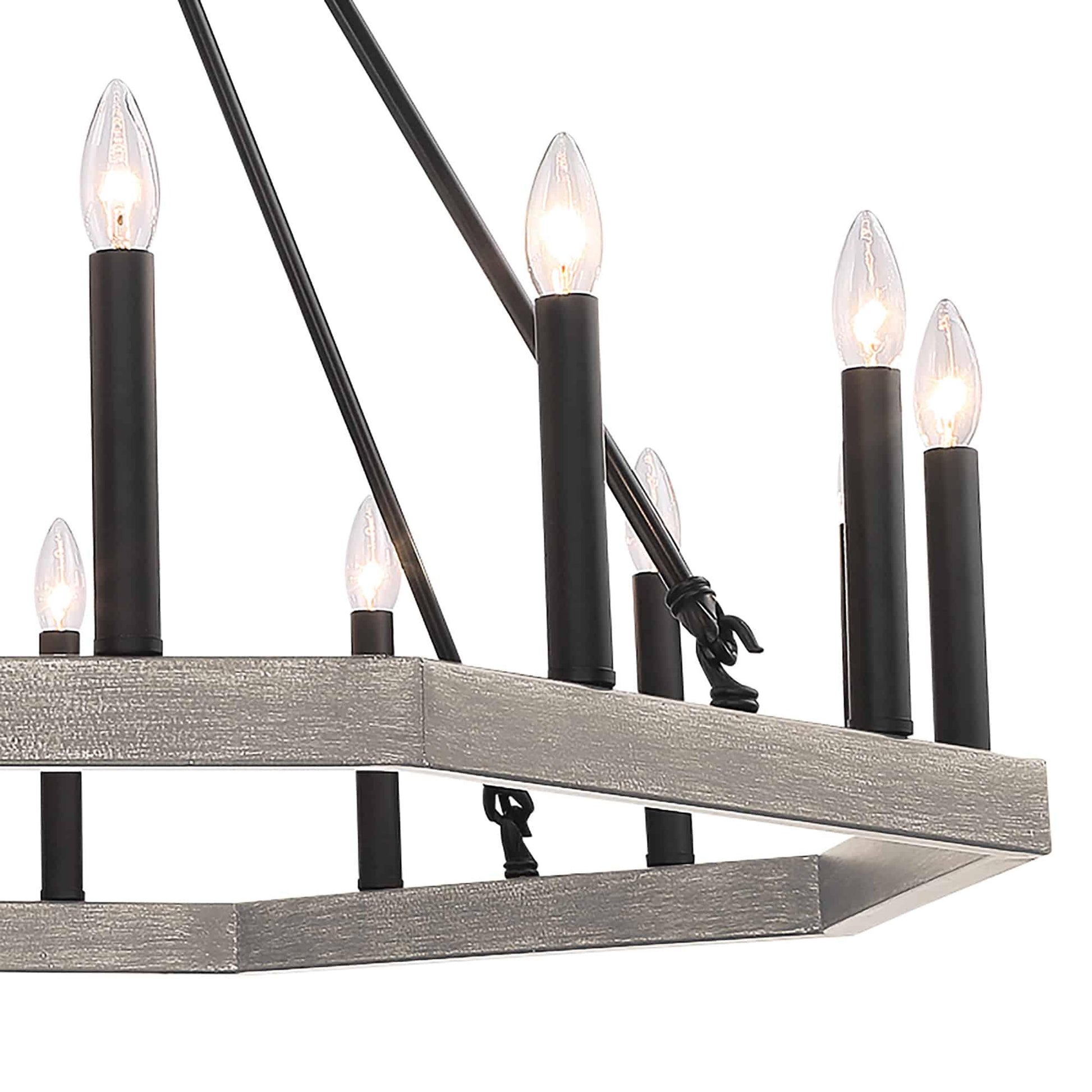 16 light candle style wagon wheel chandelier 1 (6) by ACROMA
