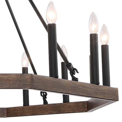 16 light candle style wagon wheel chandelier 1 (11) by ACROMA