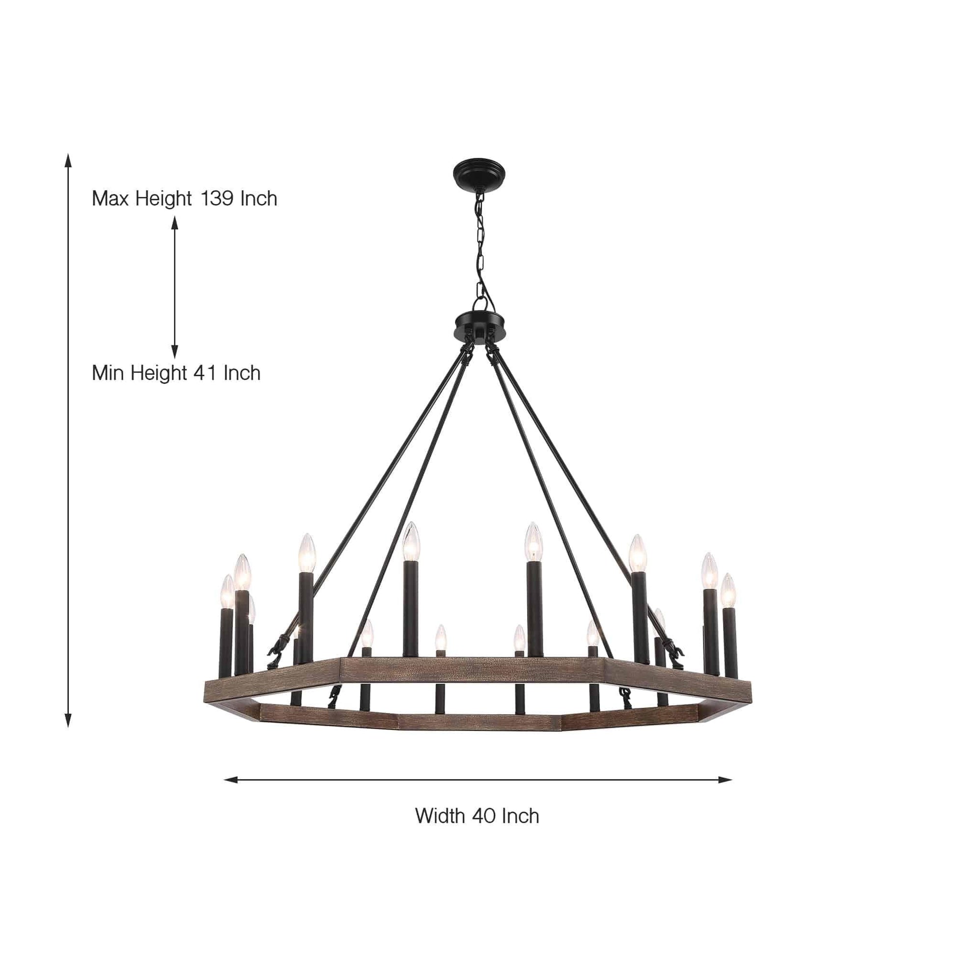 16 light candle style wagon wheel chandelier 1 (15) by ACROMA
