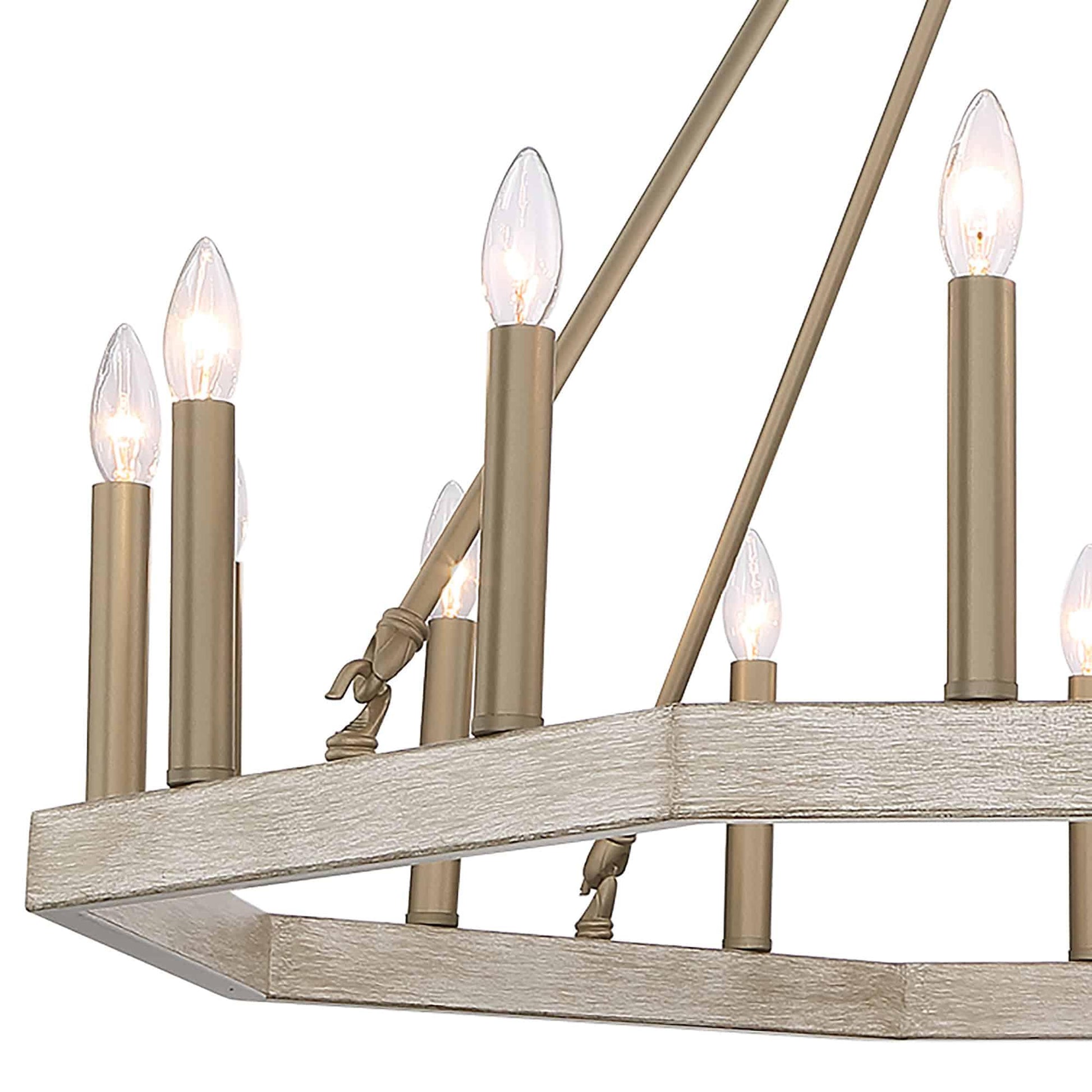16 light candle style wagon wheel chandelier 1 (17) by ACROMA