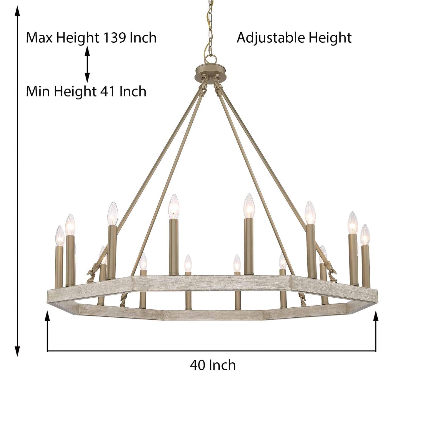 16 light candle style wagon wheel chandelier 1 (23) by ACROMA