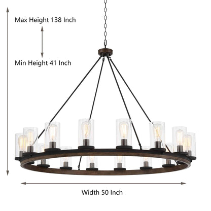 16 light wagon wheel chandelier (8) by ACROMA