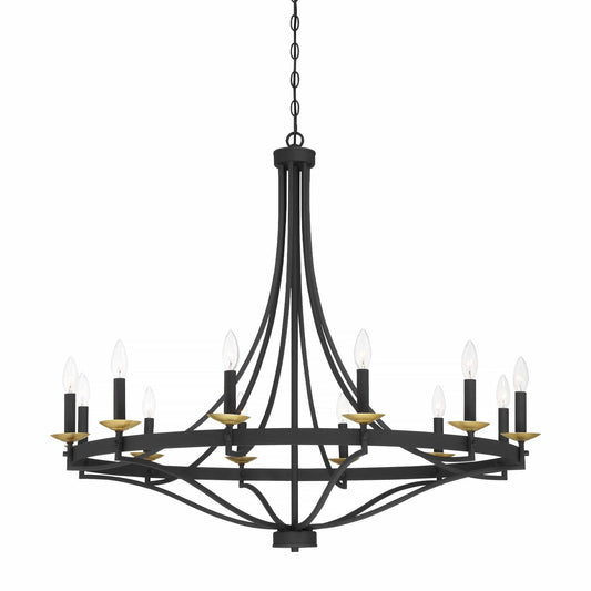 12 light classic candle style wagon wheel chandelier 1 (21) by ACROMA