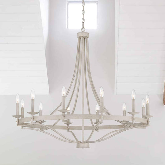 12 light classic candle style wagon wheel chandelier 1 (19) by ACROMA