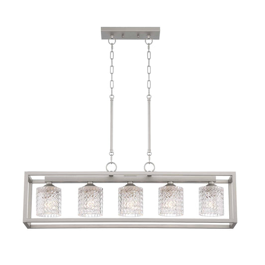 5 light lantern rectangle chandelier with accents (7) by ACROMA