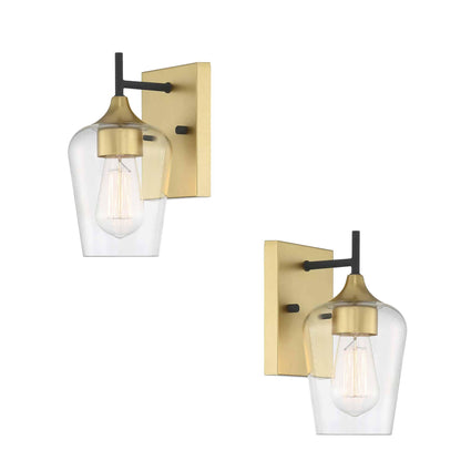 1 light glass wall sconce set of 2 (24) by ACROMA