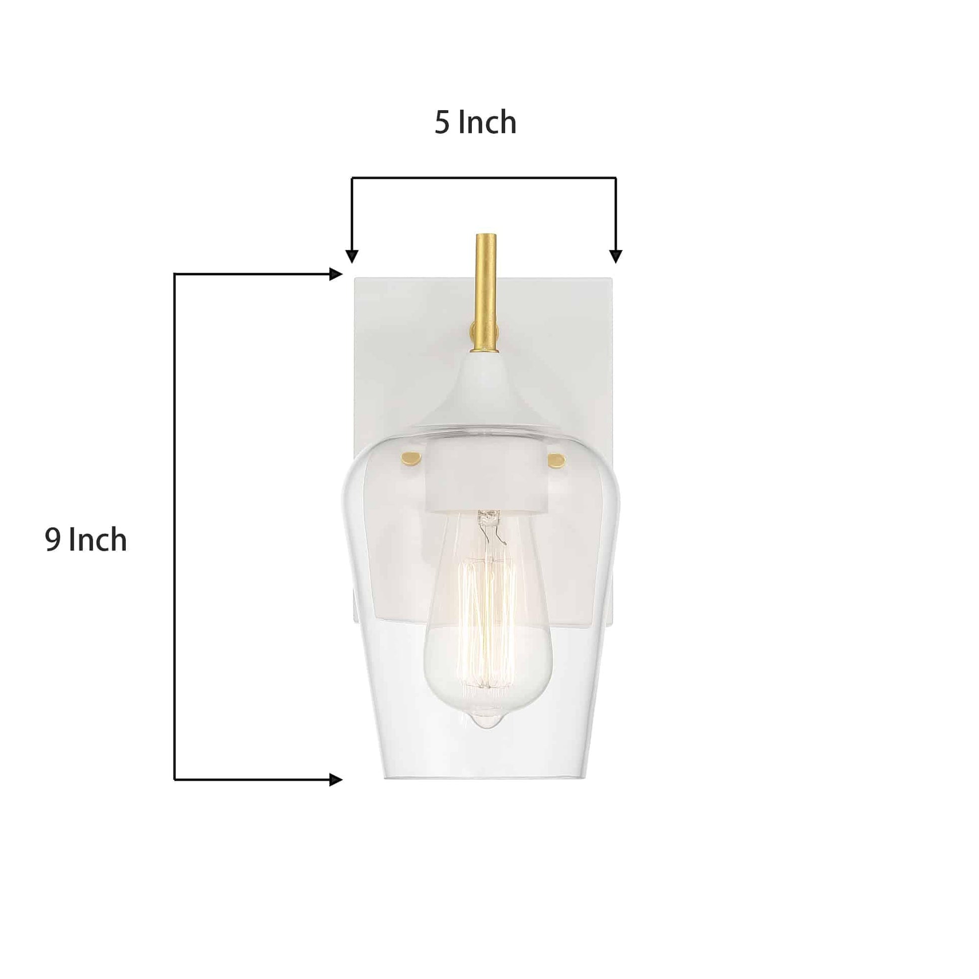 1 light glass wall sconce set of 2 (36) by ACROMA