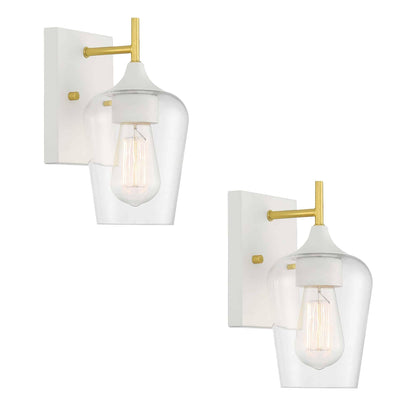 1 light glass wall sconce set of 2 (38) by ACROMA