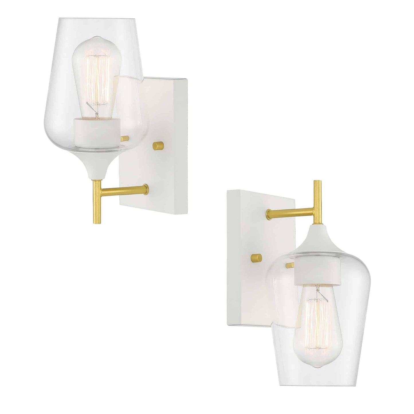 1 light glass wall sconce set of 2 (39) by ACROMA