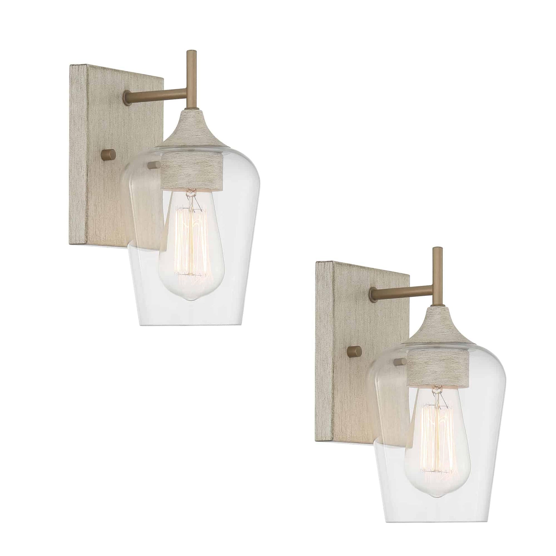 1 light glass wall sconce set of 2 (46) by ACROMA