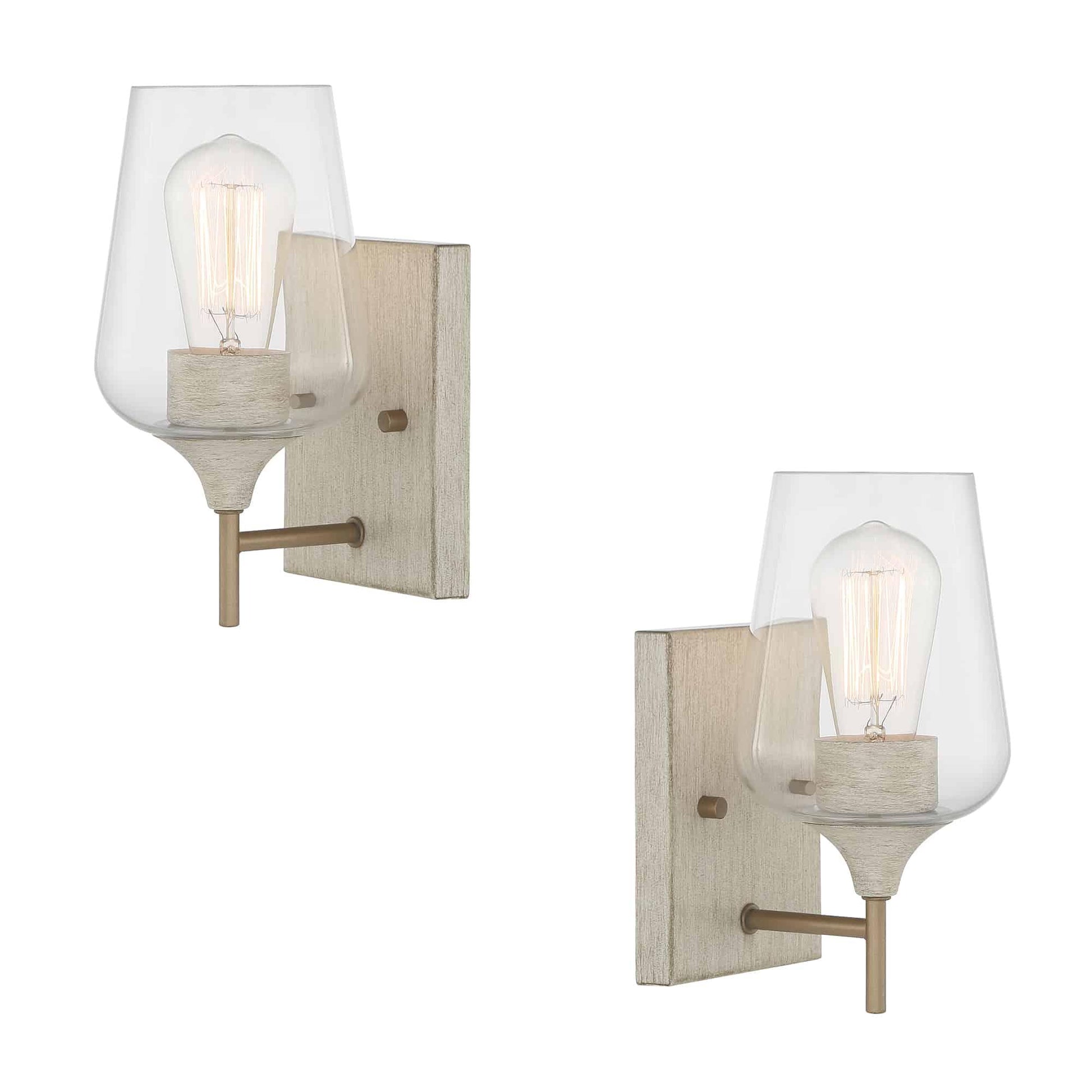 1 light glass wall sconce set of 2 (47) by ACROMA