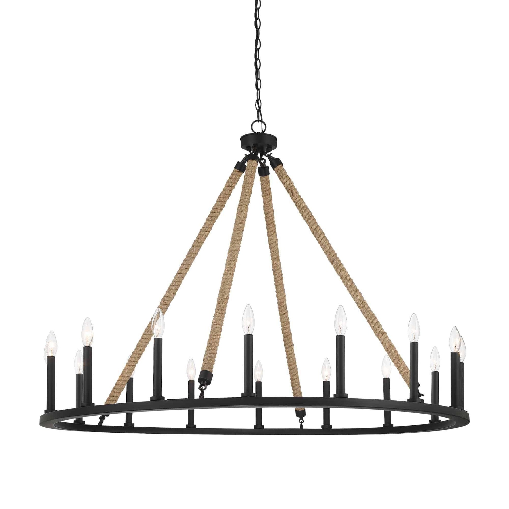 4316 - 16 Light 47In Wagon Wheel Chandelier by ACROMA™  UL - ACROMA