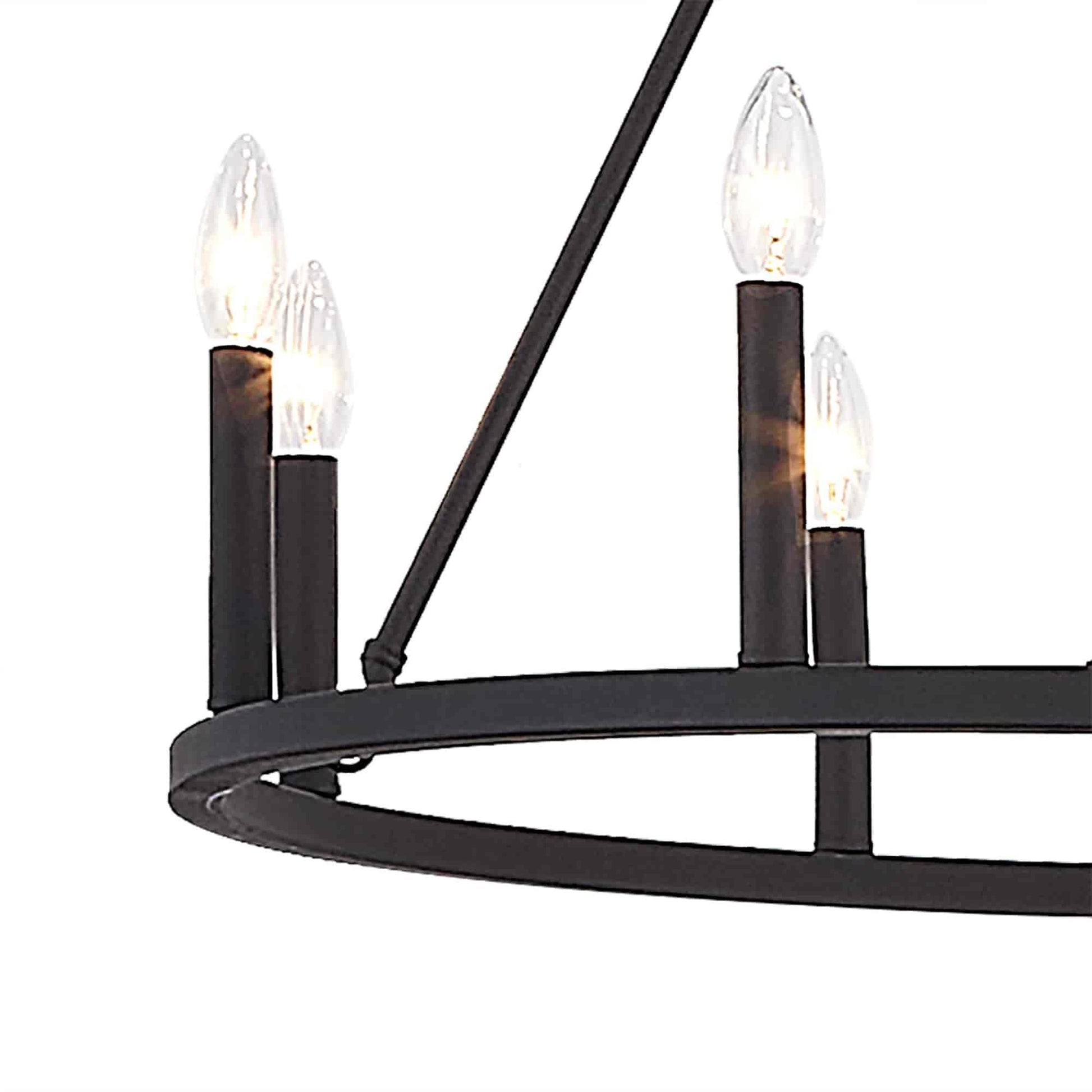 4512 - 12 Light 28In Candle Style Tiered Chandelier | ACROMA - ACROMA