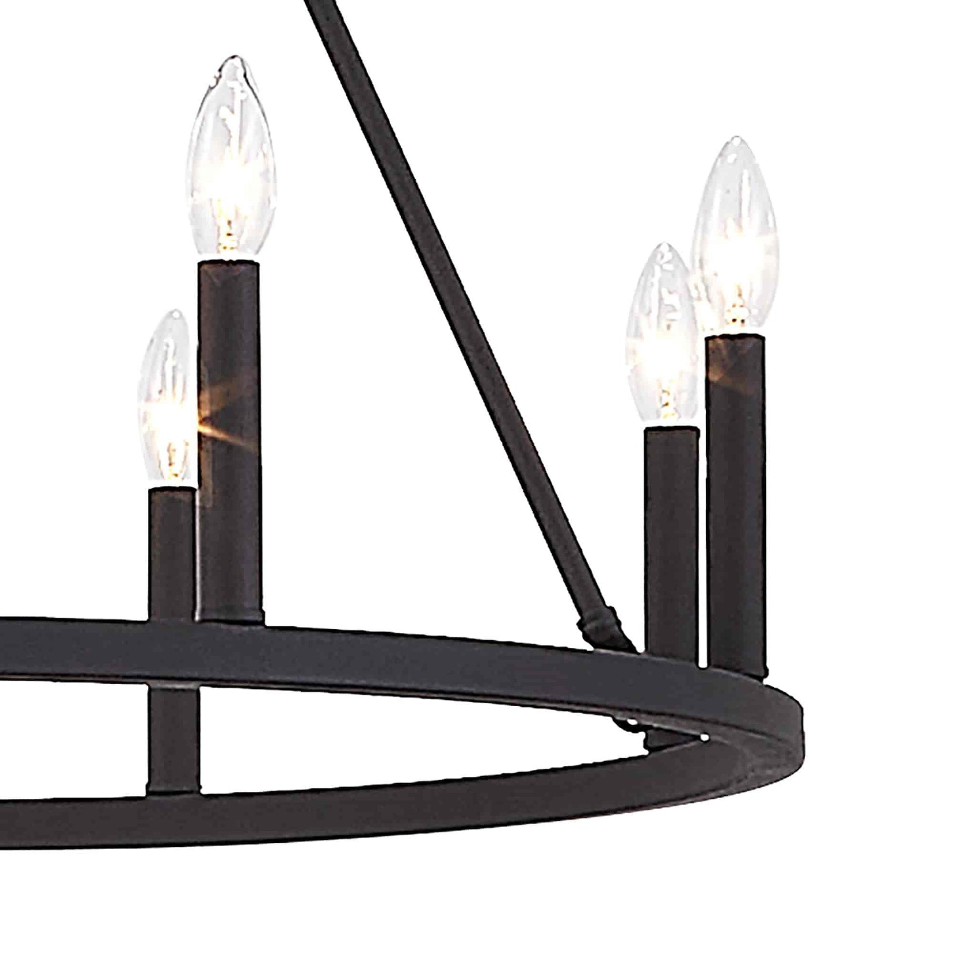 4512 | 12 - Light Candle Style Tiered Chandelier by ACROMA™  UL - ACROMA