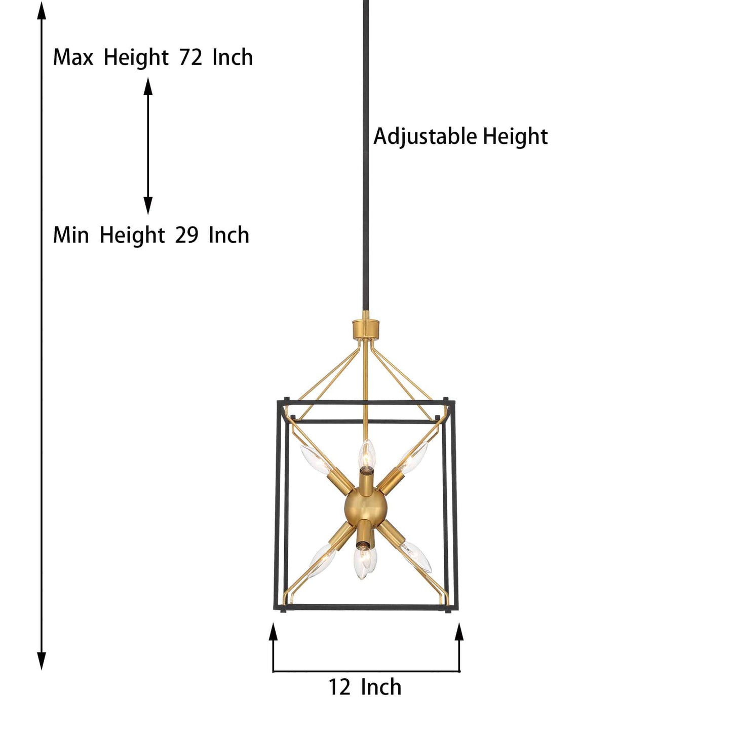 5108 | 8 - Light Lantern Square Pendant by ACROMA™  UL - ACROMA