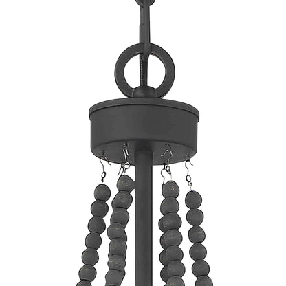 5506 | 6 - Light Wood Beaded Chandelier by ACROMA™  UL - ACROMA