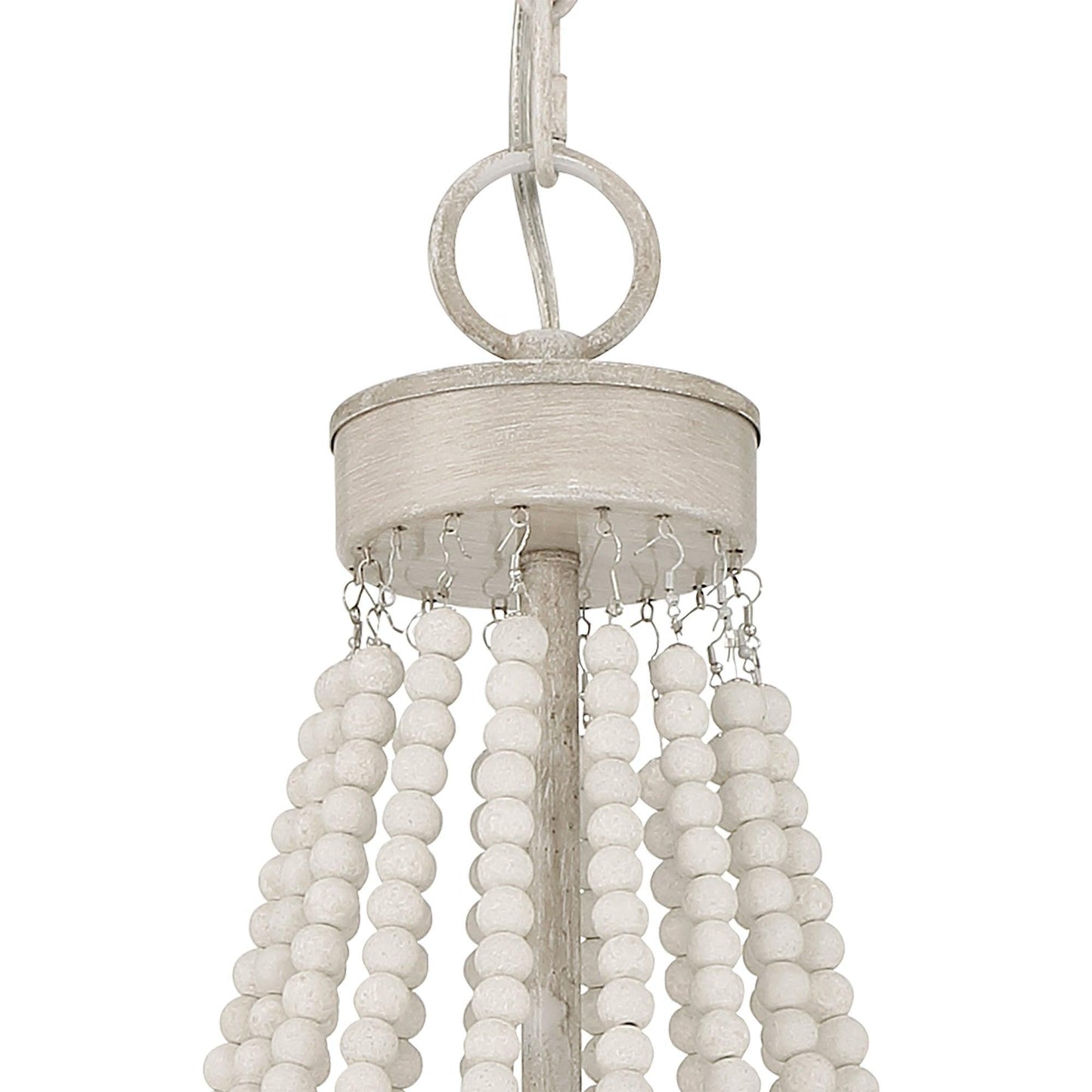 4 light wood beaded chandelier (18) by ACROMA