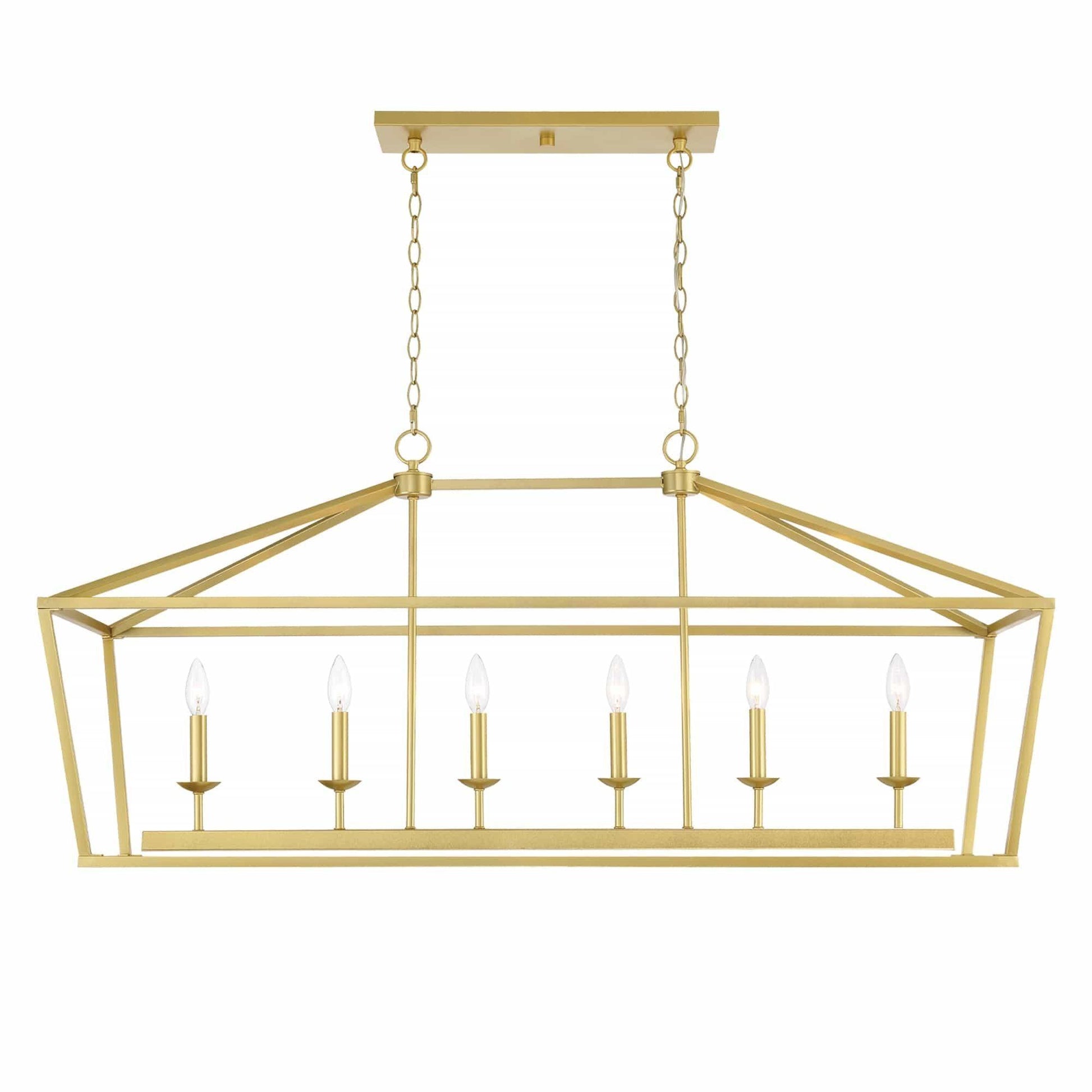 6 light linear kitchen island chandelier (9) by ACROMA