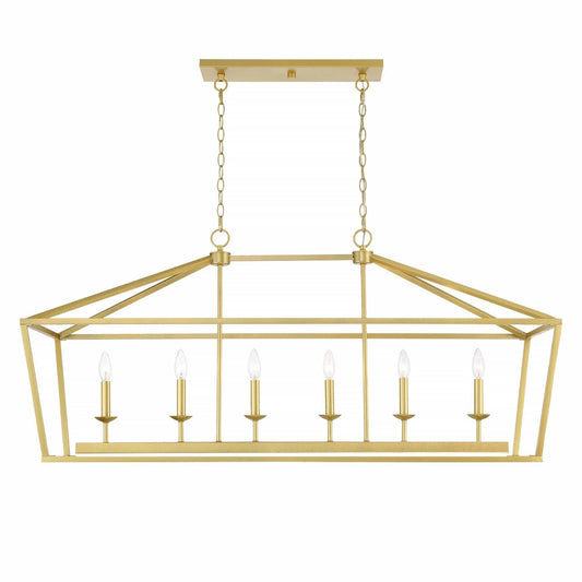 6 light linear kitchen island chandelier (9) by ACROMA