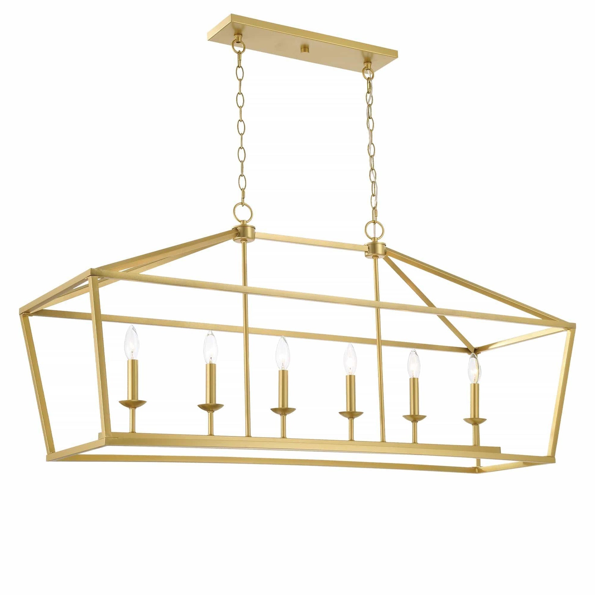 6 light linear kitchen island chandelier (10) by ACROMA
