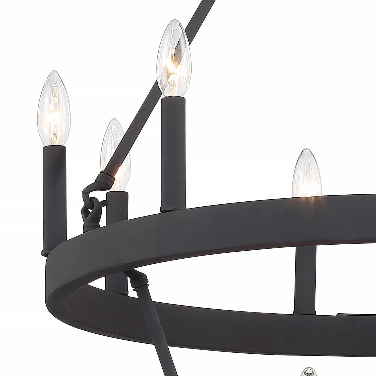 15 light candle style wagon wheel entry chandelier (6) by ACROMA