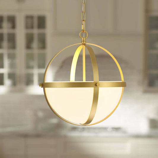 4 light unique globe chandelier (1) by ACROMA