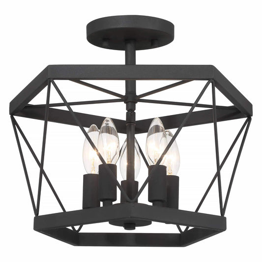 5 light cage semi flush mount (14) by ACROMA