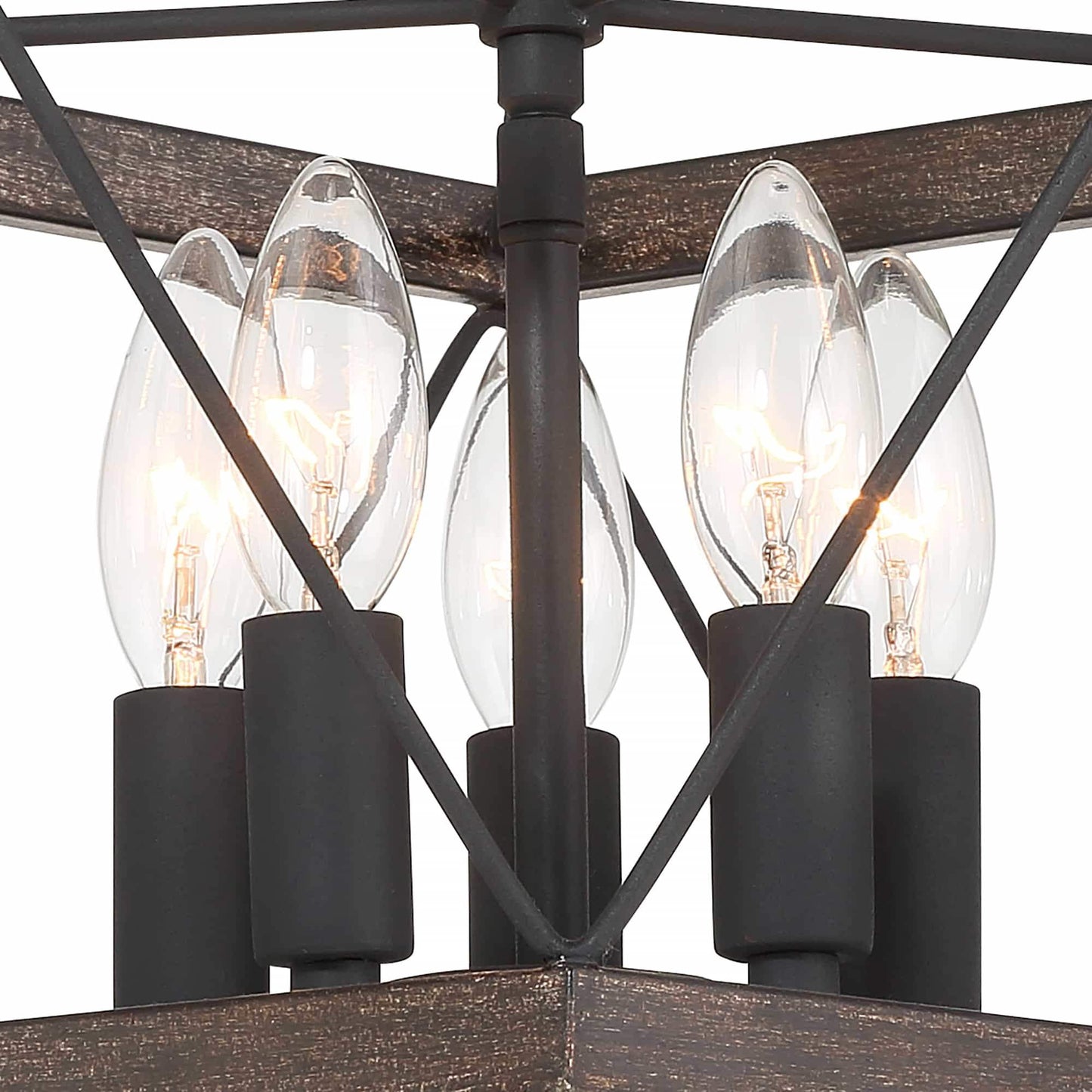 5 light cage semi flush mount (11) by ACROMA