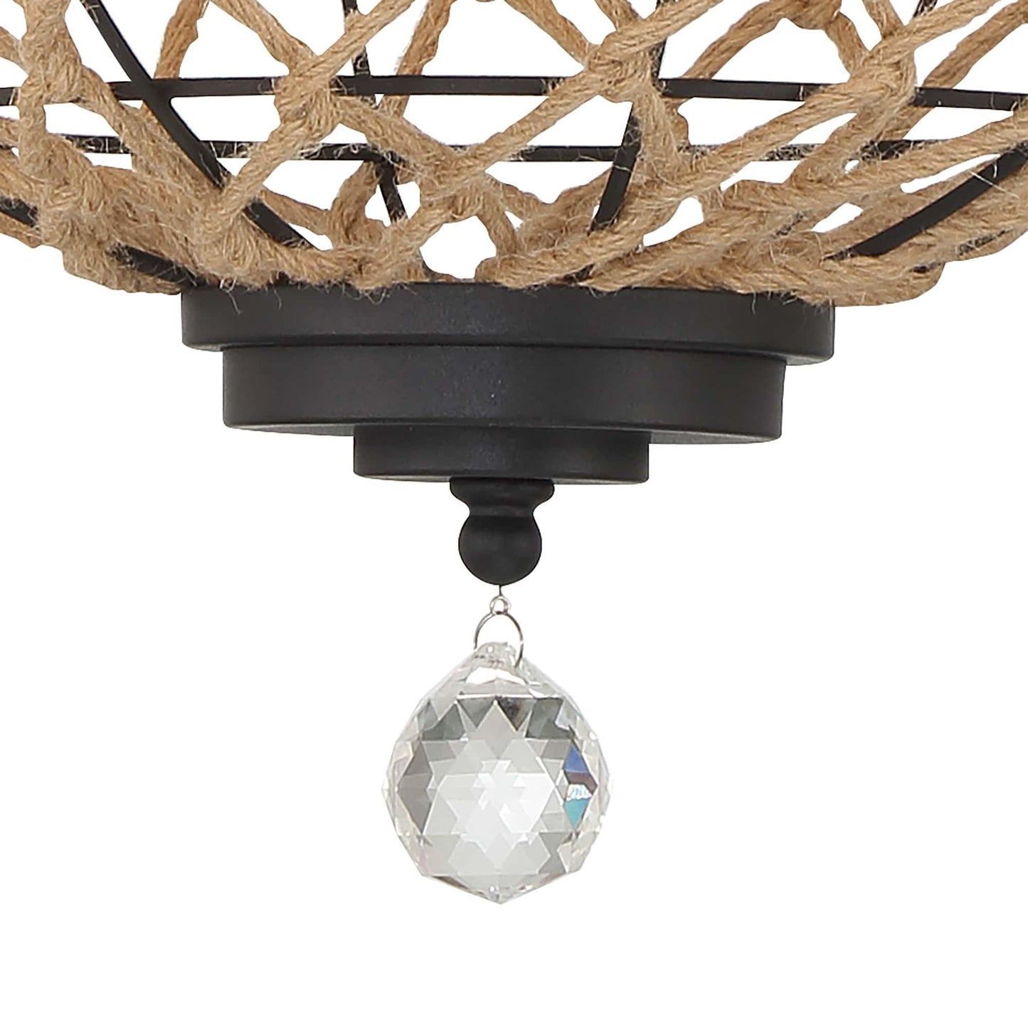5 light sphere globe chandelier with rope accents (6) by ACROMA