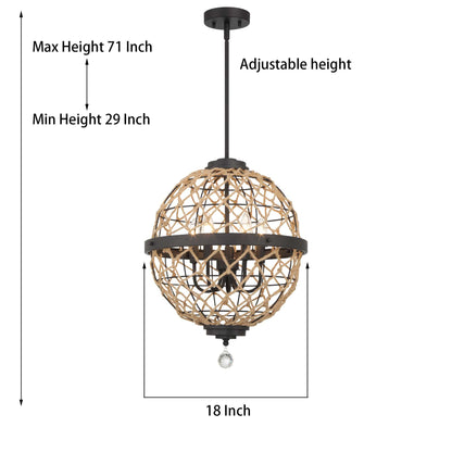 9105 | 5 - Light Globe Pendant by ACROMA™ UL - ACROMA