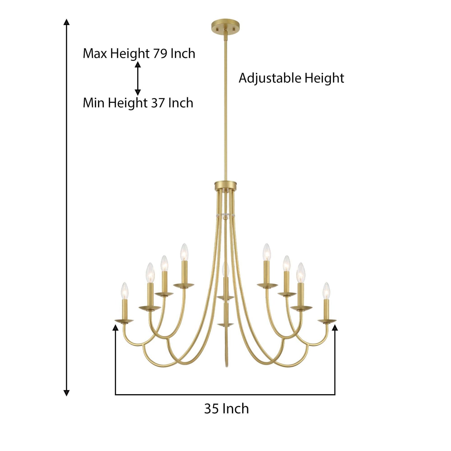 10 light candle style classic chandelier (9) by ACROMA