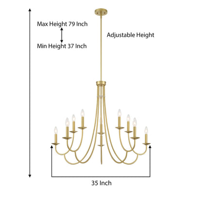 10 light candle style classic chandelier (9) by ACROMA